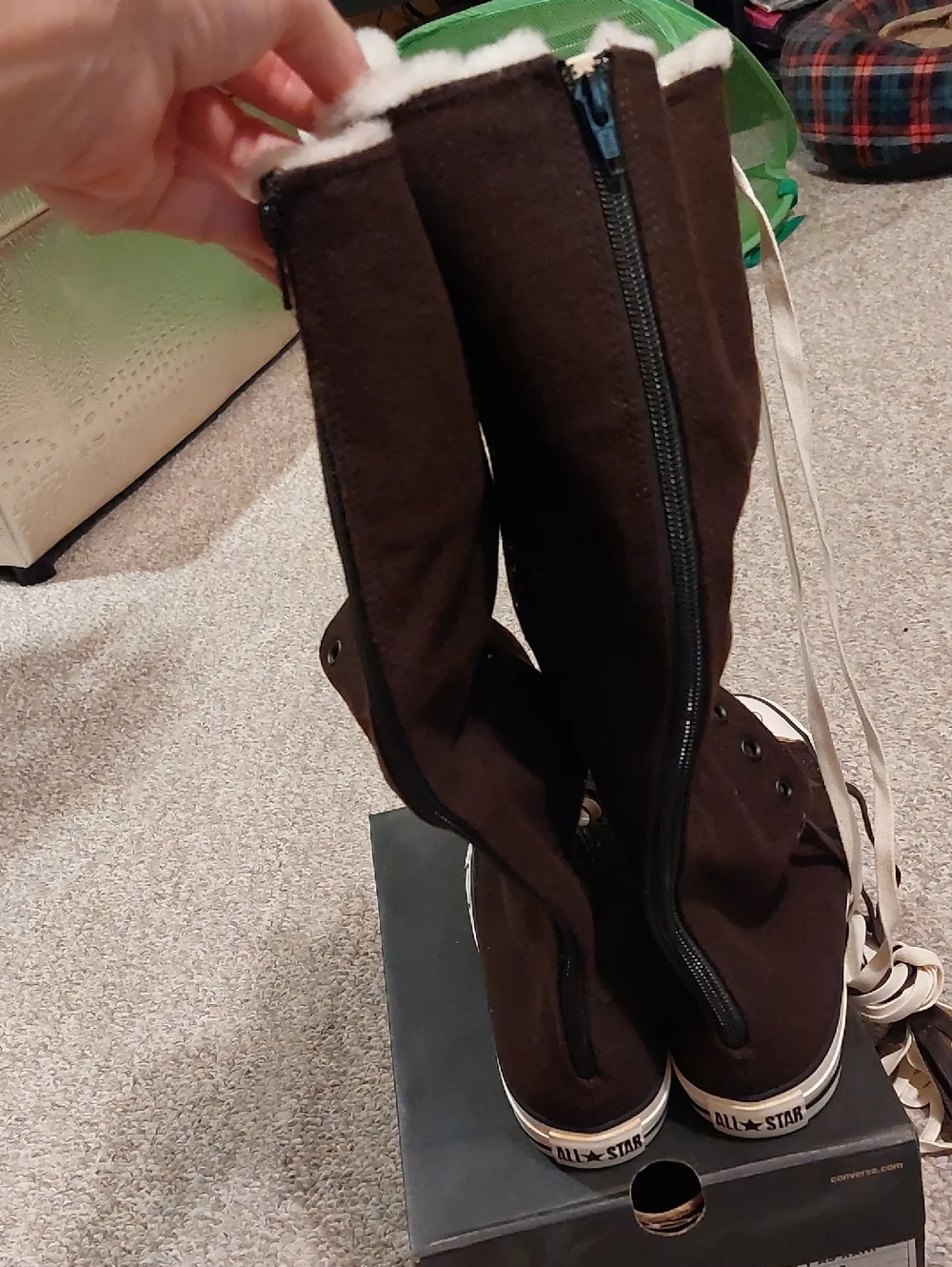 Rare Brown XXHi Converse With Sherpa Wool Lining - Picture 3 of 7